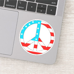 American Flag Peace Sign Aufkleber
