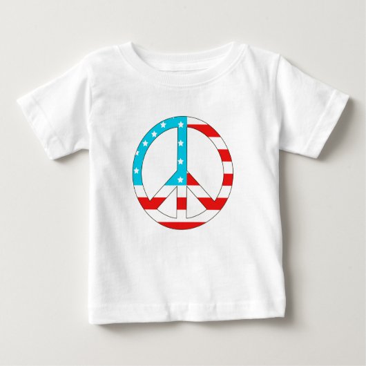 American Flag Peace Sign Baby T-shirt (Vorderseite)