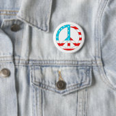 American Flag Peace Sign Button (Beispiel)