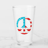 American Flag Peace Sign Glas (Vorderseite)