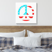 American Flag Peace Sign Leinwanddruck (Insitu (Schlafzimmer))