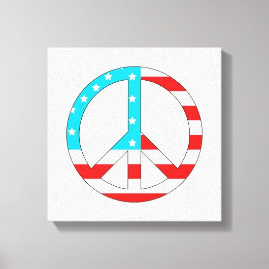 American Flag Peace Sign Leinwanddruck (Vorderseite)