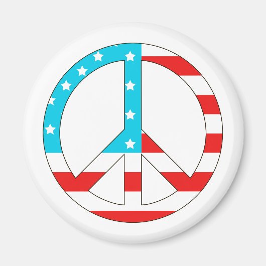 American Flag Peace Sign Magnet (Vorne)