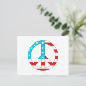 American Flag Peace Sign Postkarte (Stehend Vorderseite)