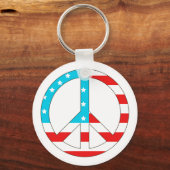 American Flag Peace Sign Schlüsselanhänger (Vorderseite)