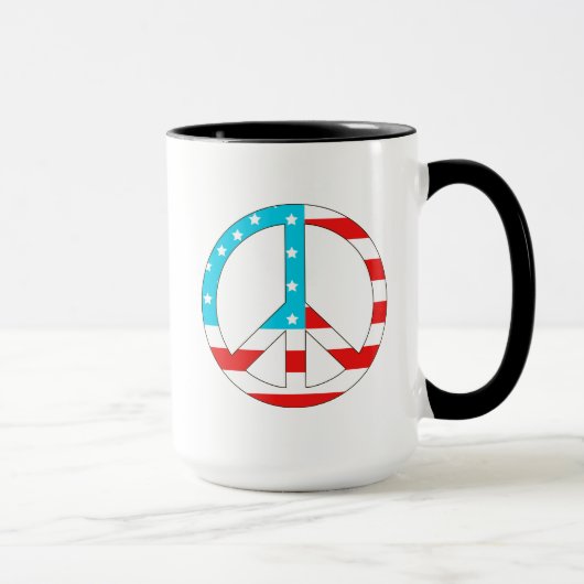 American Flag Peace Sign Tasse (Rechts)