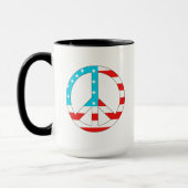 American Flag Peace Sign Tasse (Links)