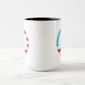 American Flag Peace Sign Tasse (Zentrum)