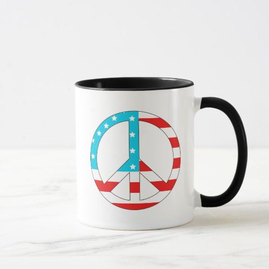 American Flag Peace Sign Tasse (Rechts)