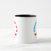 American Flag Peace Sign Tasse (Zentrum)