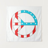 American Flag Peace Sign Wandteppich (Vorderseite (Horizontal))