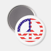 American Flag Peace Symbol Magnet (Vorderseite/Rückseite)
