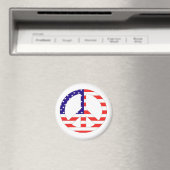 American Flag Peace Symbol Magnet (In Situ (Geschirrspüler))