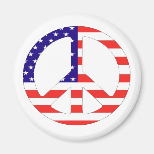 American Flag Peace Symbol Magnet (Vorne)