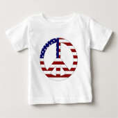 American Flag Peace (USA) Baby T-shirt (Vorderseite)