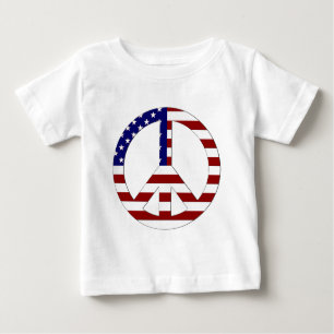 American Flag Peace (USA) Baby T-shirt