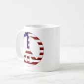 American Flag Peace (USA) Kaffeetasse (Vorderseite Links)