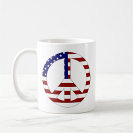 American Flag Peace (USA) Kaffeetasse