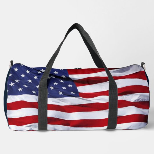 American Flag Personal Initials Red White & Blue Duffle Bag (Vorderseite)