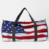 American Flag Personal Initials Red White & Blue Duffle Bag (Rückseite)