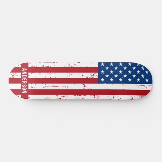 American Flag Personalisiert Stars Streifen Patrio Skateboard (Horizontal)