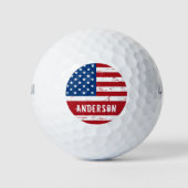 American Flag Personalisierte Patriotic Stars Stre Golfball (Vorderseite)