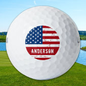 American Flag Personalisierte Patriotic Stars Stre Golfball