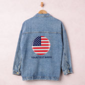 American Flag Personalisierte Patriotic Stars Stre Jeansjacke (Hangar)