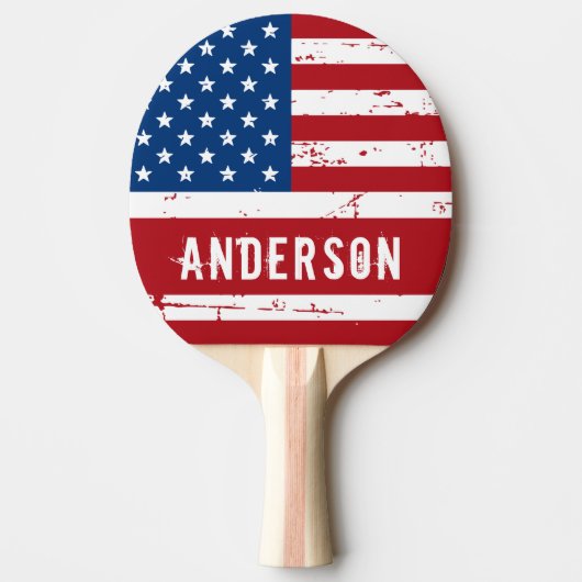 American Flag Personalisierte Patriotic Stars Stre Tischtennis Schläger (Vorderseite)