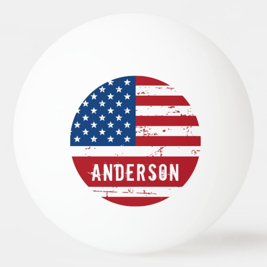 American Flag Personalisierte Patriotic Stars Stre Tischtennisball (Vorderseite)