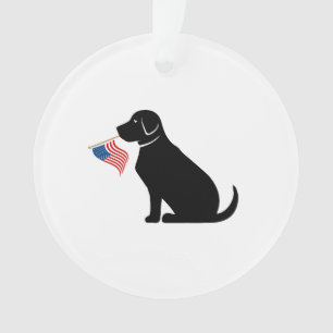 American Flag Pet Memorial Liebe des Black Lab Ornament