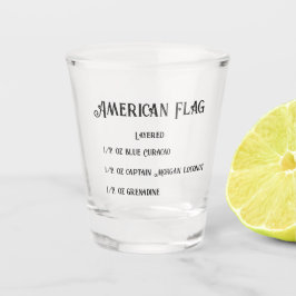 American Flag Petal Press Co Novelty Shot Glass Schnapsglas