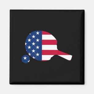 American Flag Ping Pong Tischtennis Player Equipm Magnet