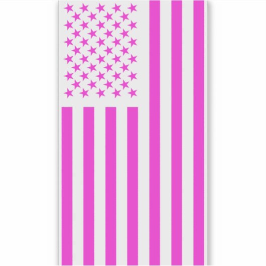 American Flag Pink Aufkleber (Vorderseite)