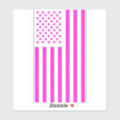 American Flag Pink Aufkleber (Blatt)