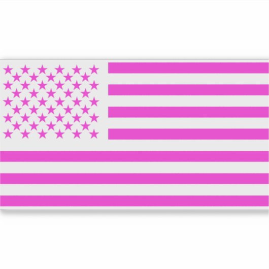 American Flag Pink Edition Aufkleber (Vorderseite)