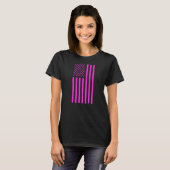 American Flag Pink  T-Shirt (Vorne ganz)