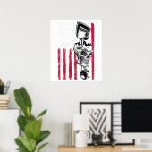 American Flag Piston Muscle Car 5 Poster (Heimbüro)