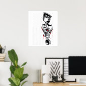 American Flag Piston Muscle Car 6 Poster (Heimbüro)