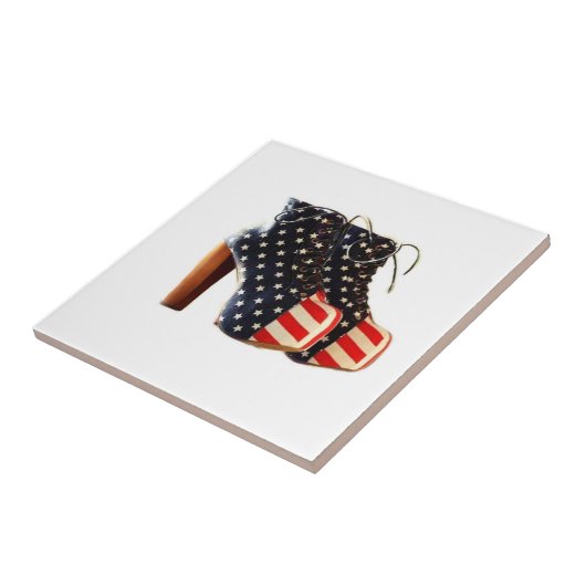American Flag Platform Shoes Tile Fliese (Seite)