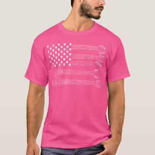 American Flag Plektrum Acoustic Musician Bass G T-Shirt