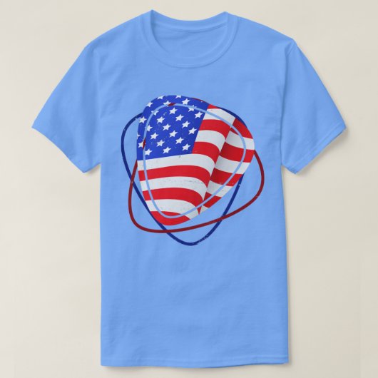 American Flag Plektrum Gitarrist T-Shirt (Design vorne)