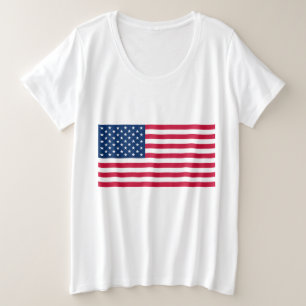 American Flag Plus Size T - Shirt USA