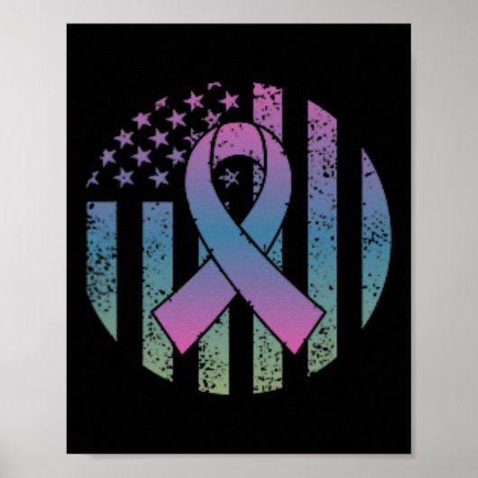 American Flag Pocket Metastatic Breast Cancer Awa Poster (Vorne)