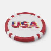 American Flag Poker Chips USA (Einzeln)