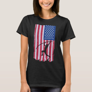 American Flag Pole Vault T-Shirt