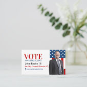 American Flag Political Office Business Card Visitenkarte (Stehend Vorderseite)