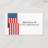 American Flag Political Office Business Card Visitenkarte (Rückseite)