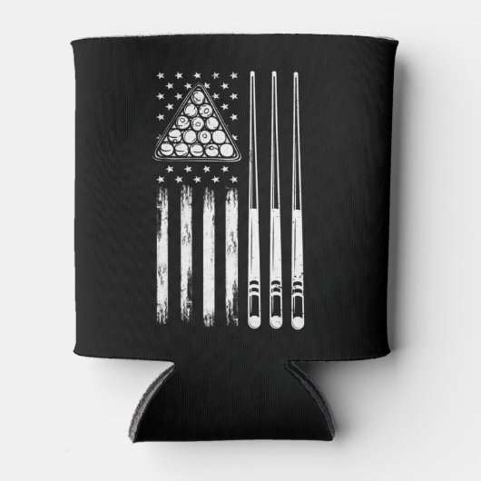 American Flag Pool Player Dosenkühler (Vorderseite)