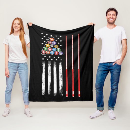 American Flag Pool Player Fleecedecke (Beispiel)